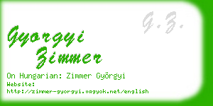 gyorgyi zimmer business card